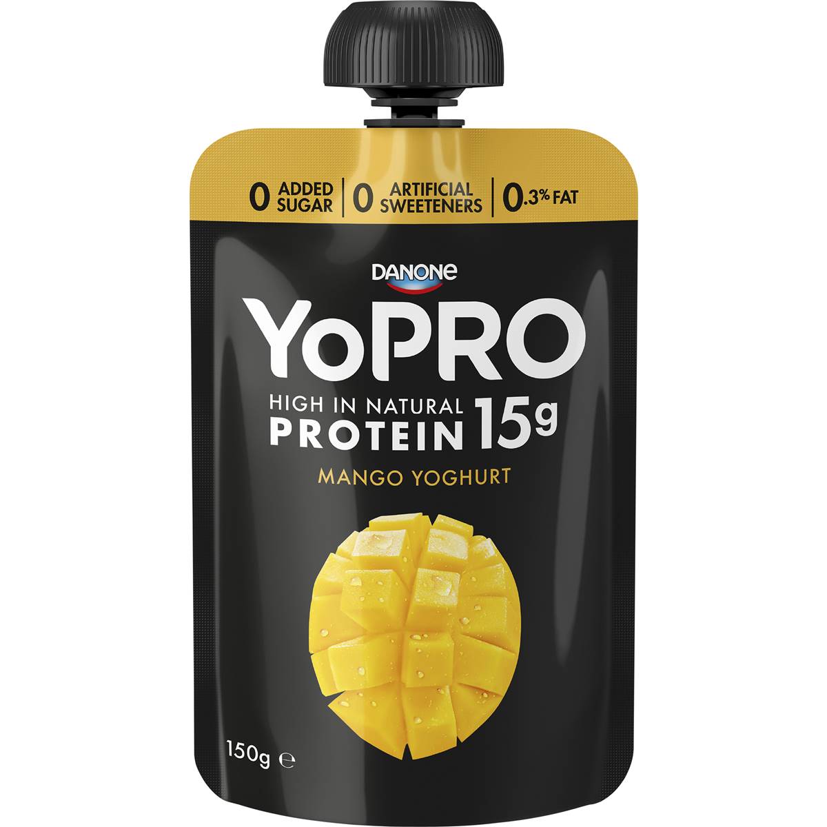 Calories in Yopro High Protein Mango Greek Yoghurt Pouch