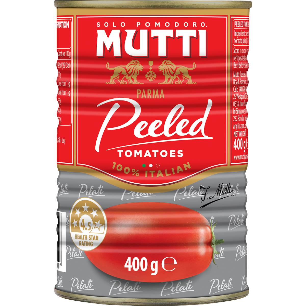 Mutti Whole Peeled Tomatoes 400g