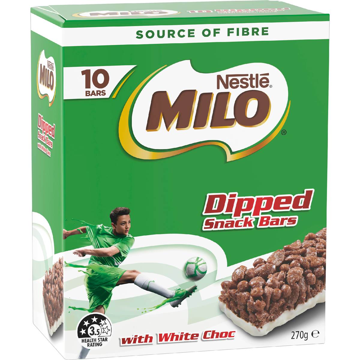 Calories in Milo Dipped Snack Bars With White Chocolate calcount