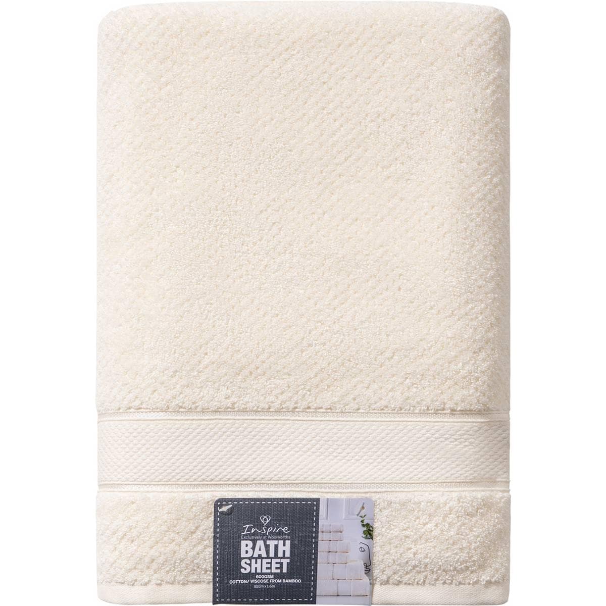 Inspire Premium Bath Sheet Cream Each