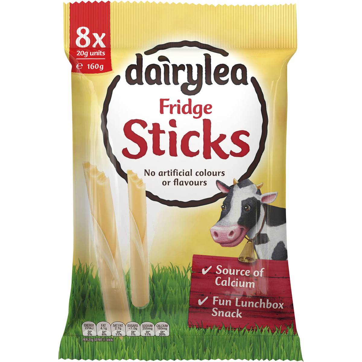 Calories in Dairylea Fridge Sticks Cheese calcount