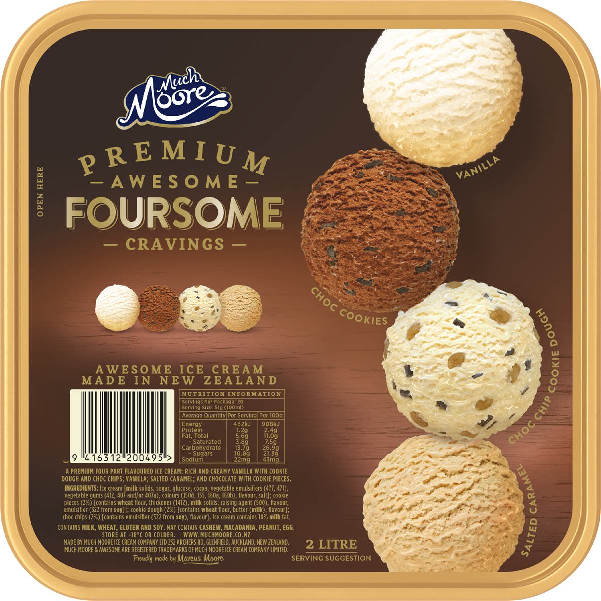 Much Moore Awesome Foursome Cravings Ice Cream Tub