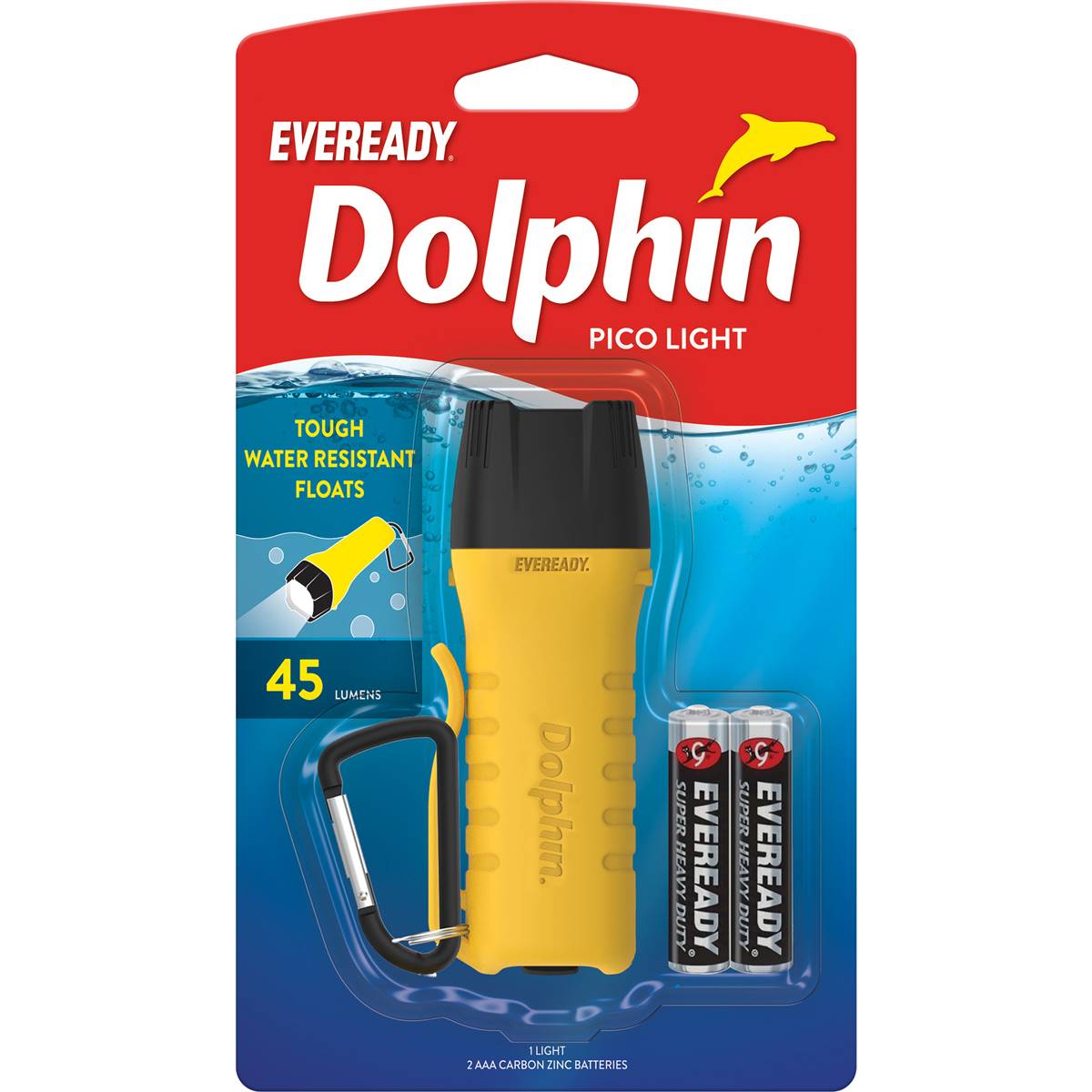 Eveready Dolphin Pico Floating Torch 45 Lumens AA Batteries