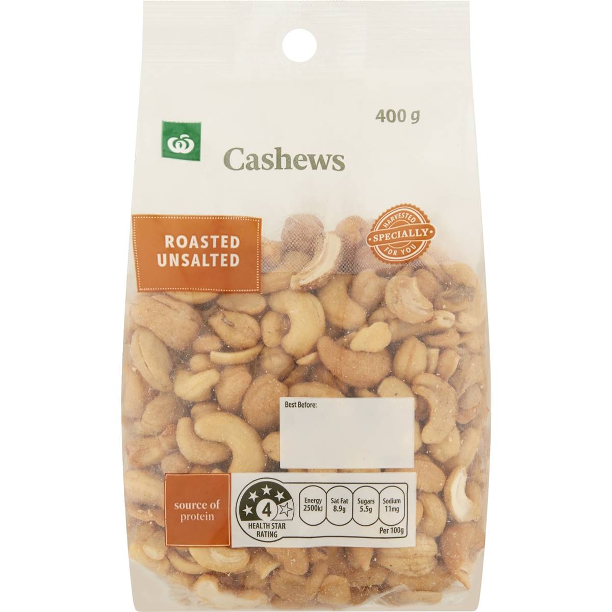 Woolworths Cashews Roasted