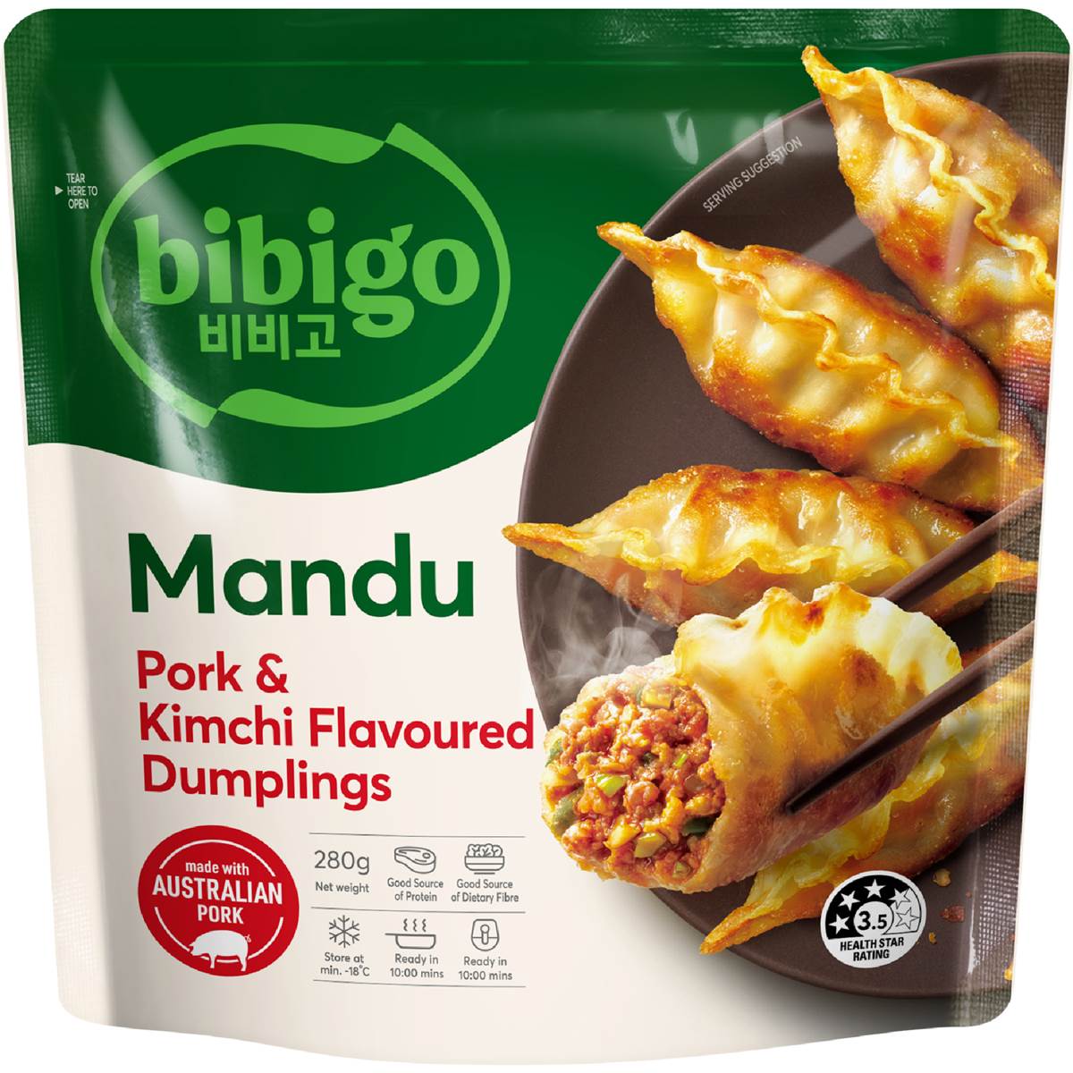 Bibigo Mandu Pork & Kimchi Dumplings 280g – Woolworths