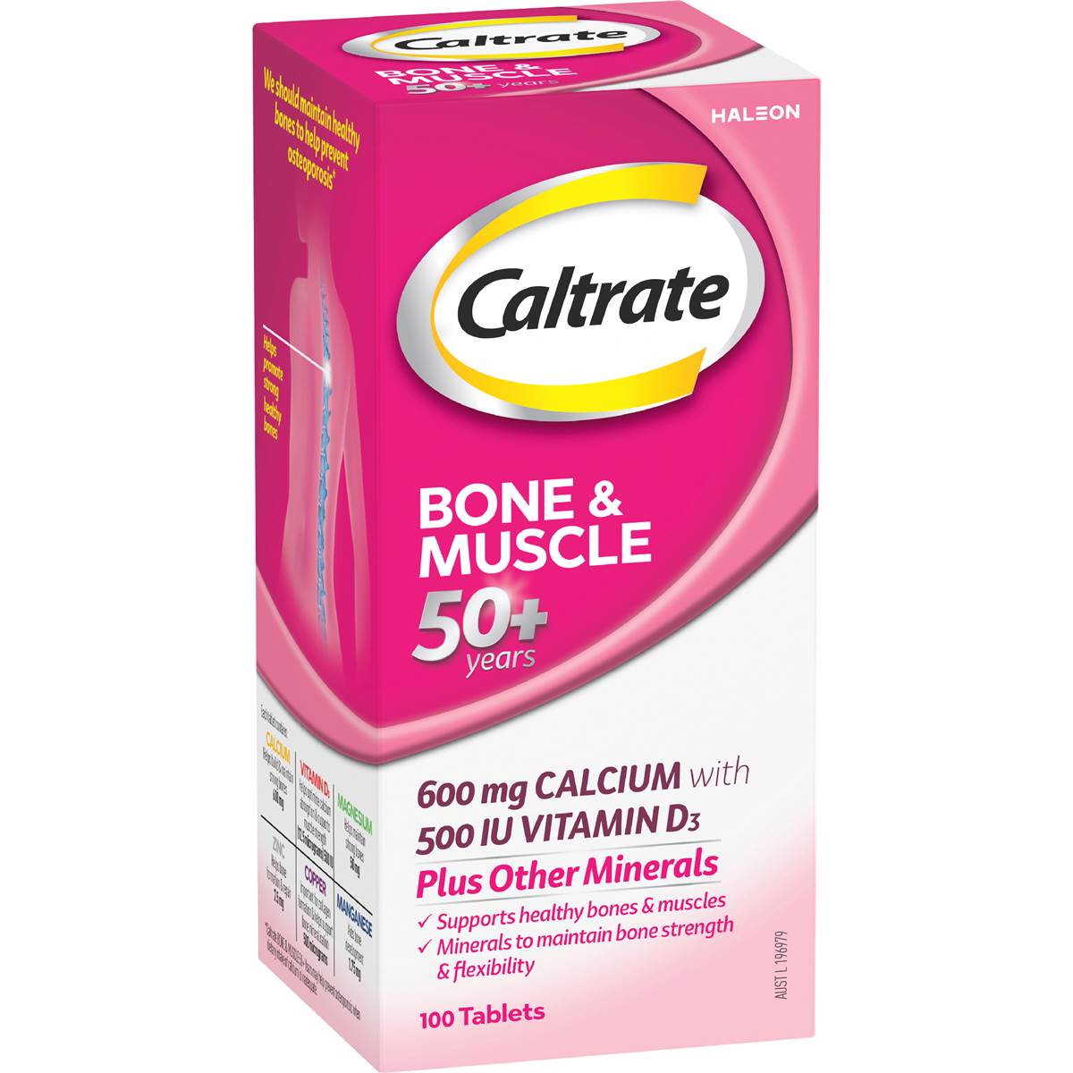 Caltrate Bone & Muscle 50 Plus With Calcium & Vitamin D3 100 pack