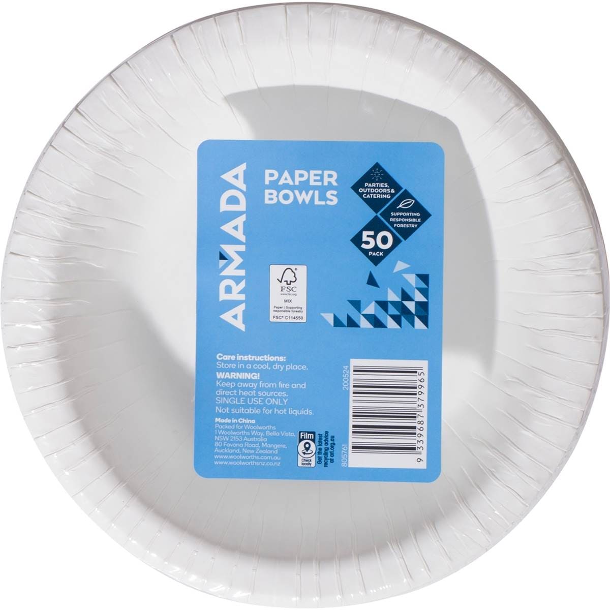 Armada Paper Bowls White