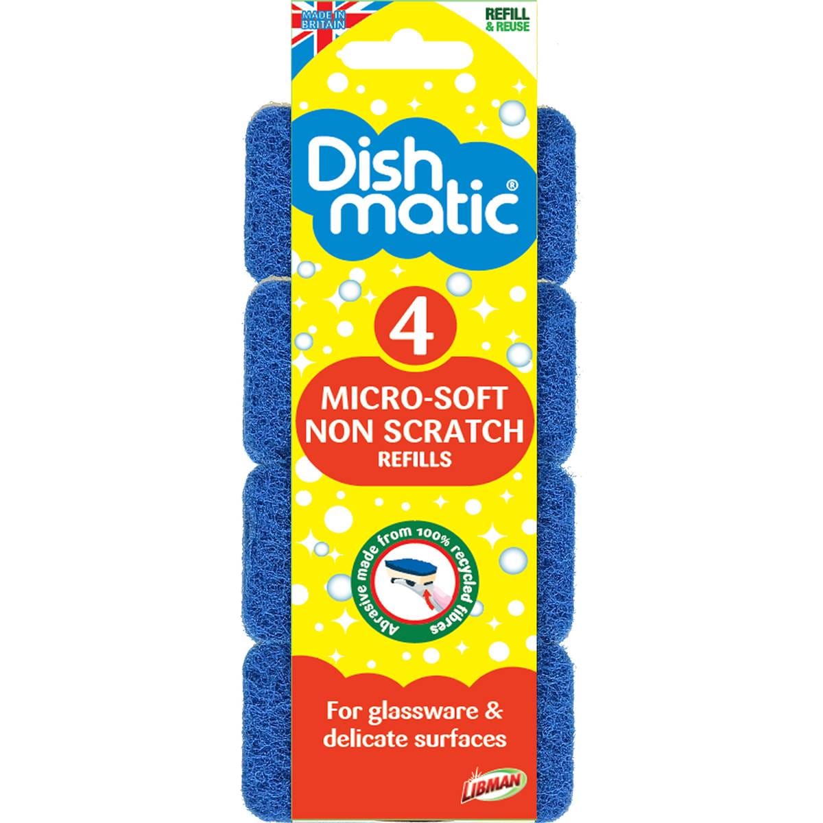 Dishmatic Micro Soft Non Scratch Refills 4 pack – Woolworths
