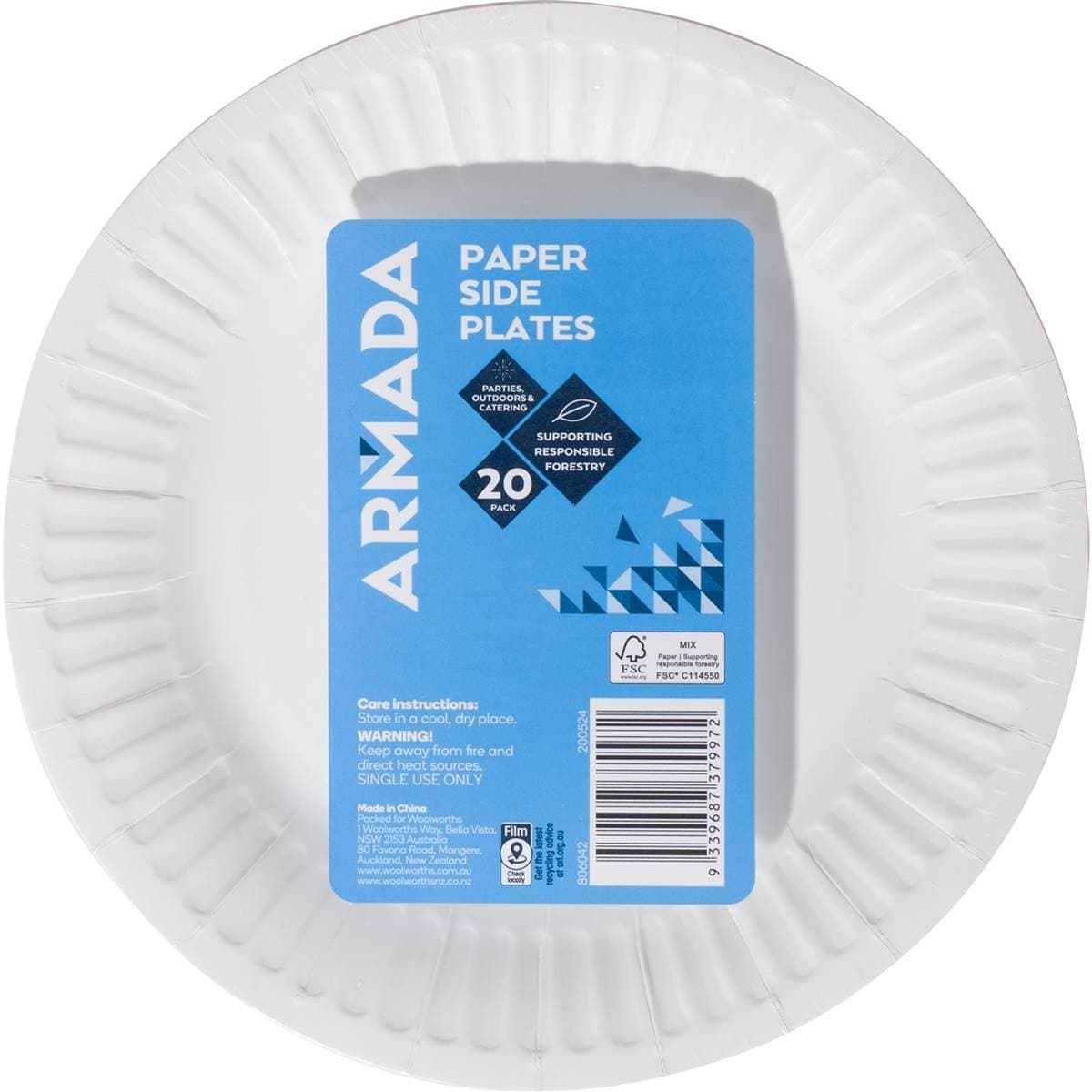 Armada Paper Side Plates White
