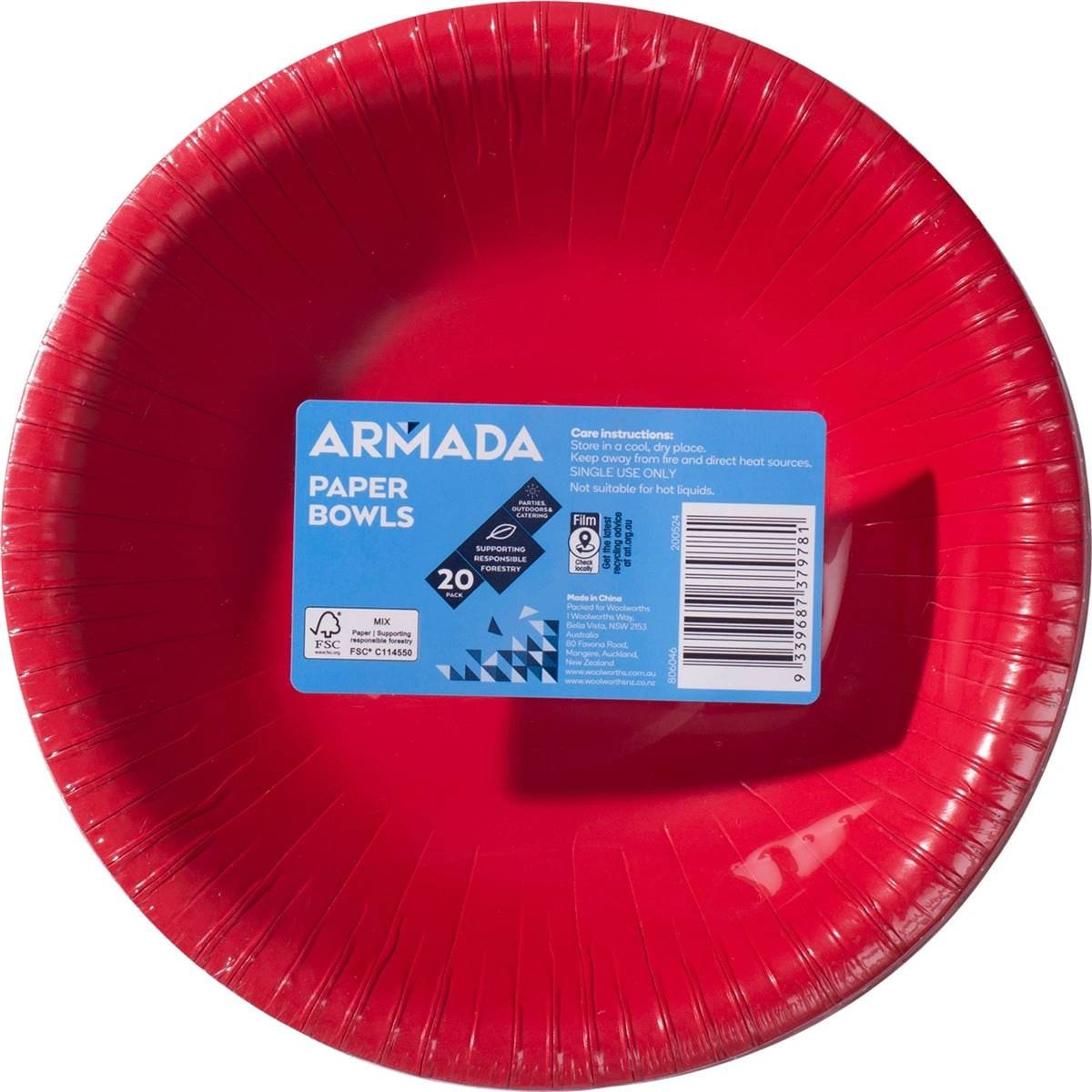 Armada Paper Bowls Coloured Assorted