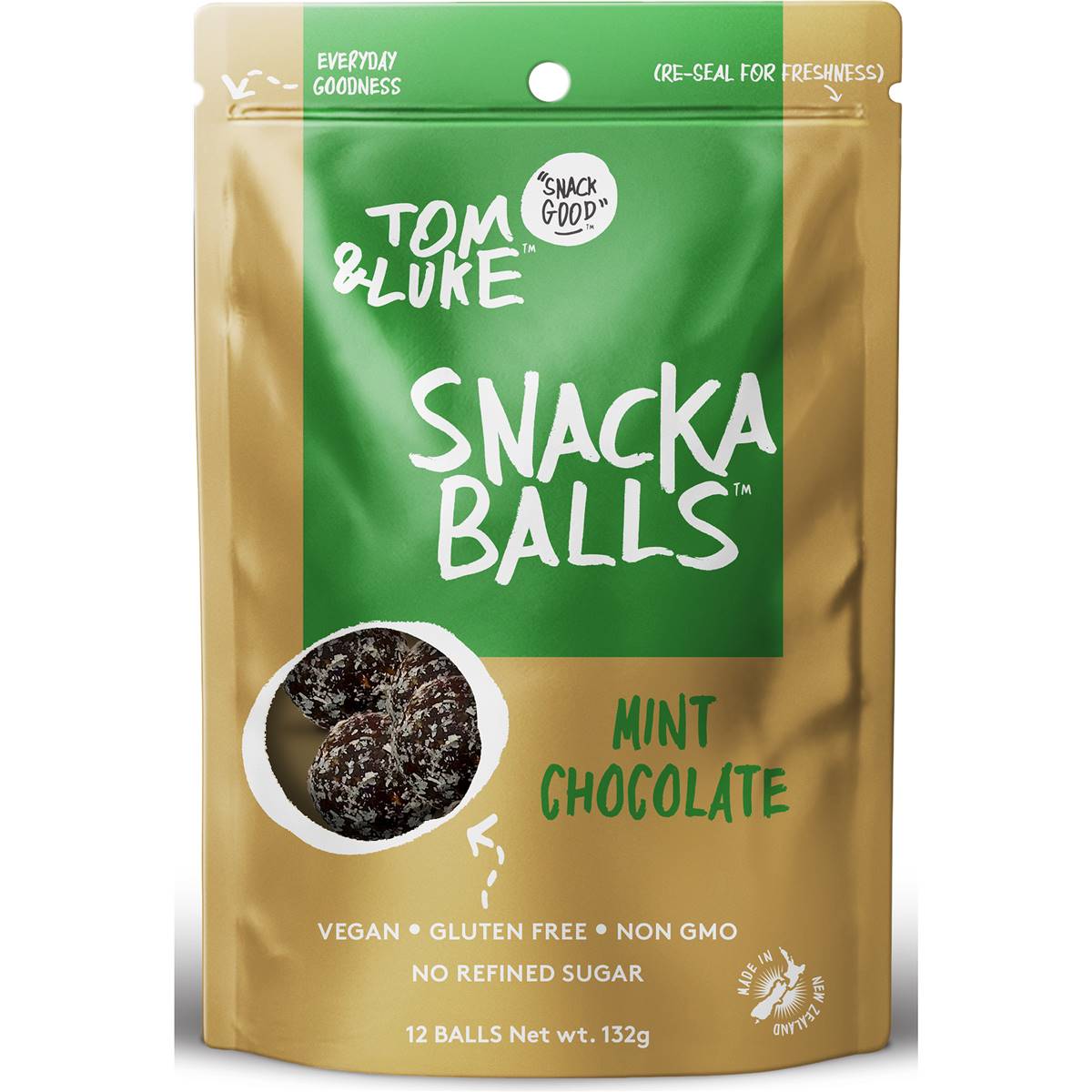 Calories in Tom & Luke Dark Chocolate & Mint Snackballs calcount