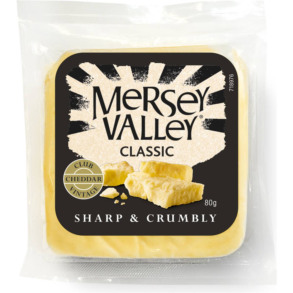 Mersey Valley Classic Cheddar Cheese Block 80g