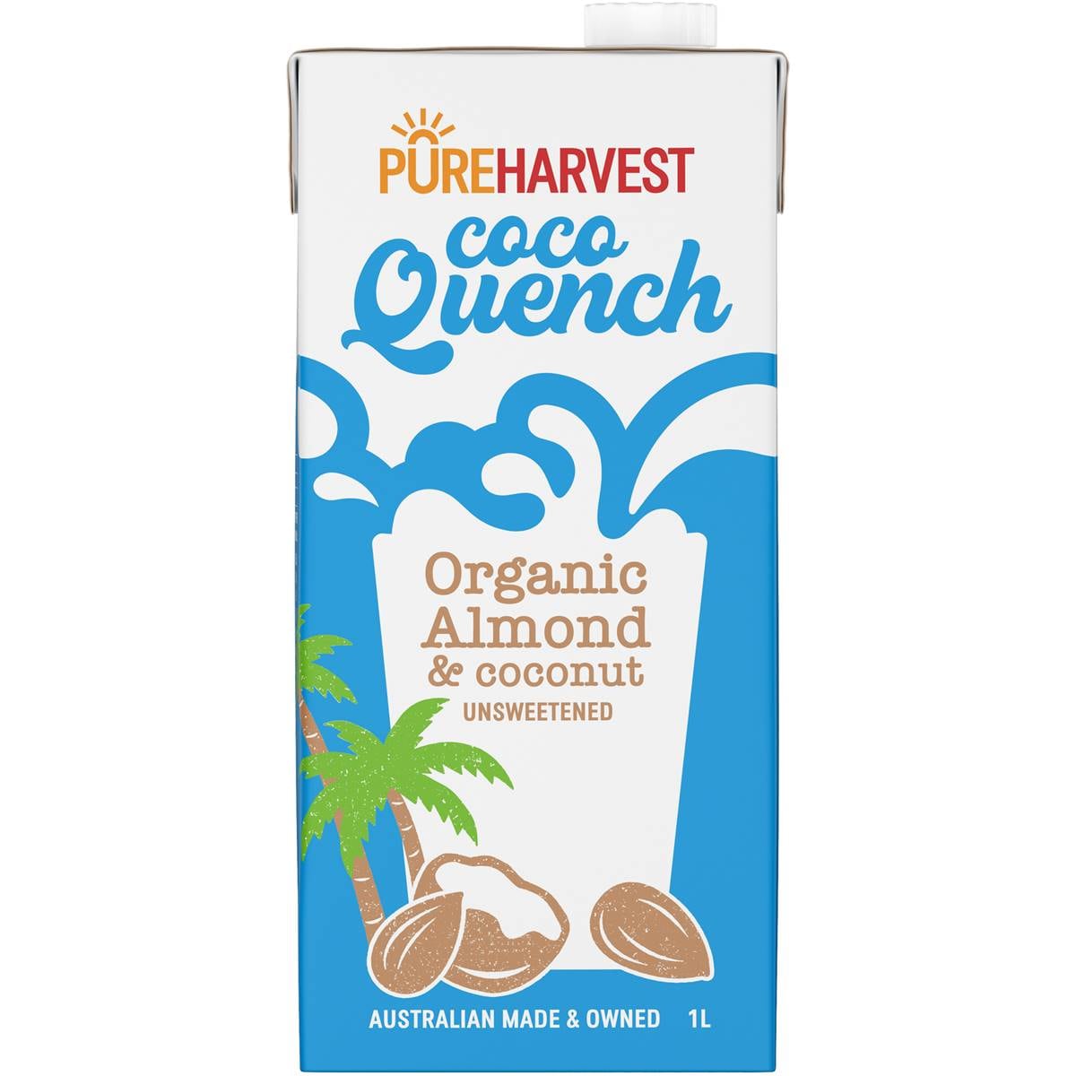 PureHarvest Coco Quench Organic Almond & Coconut Long Life Milk UHT 1L