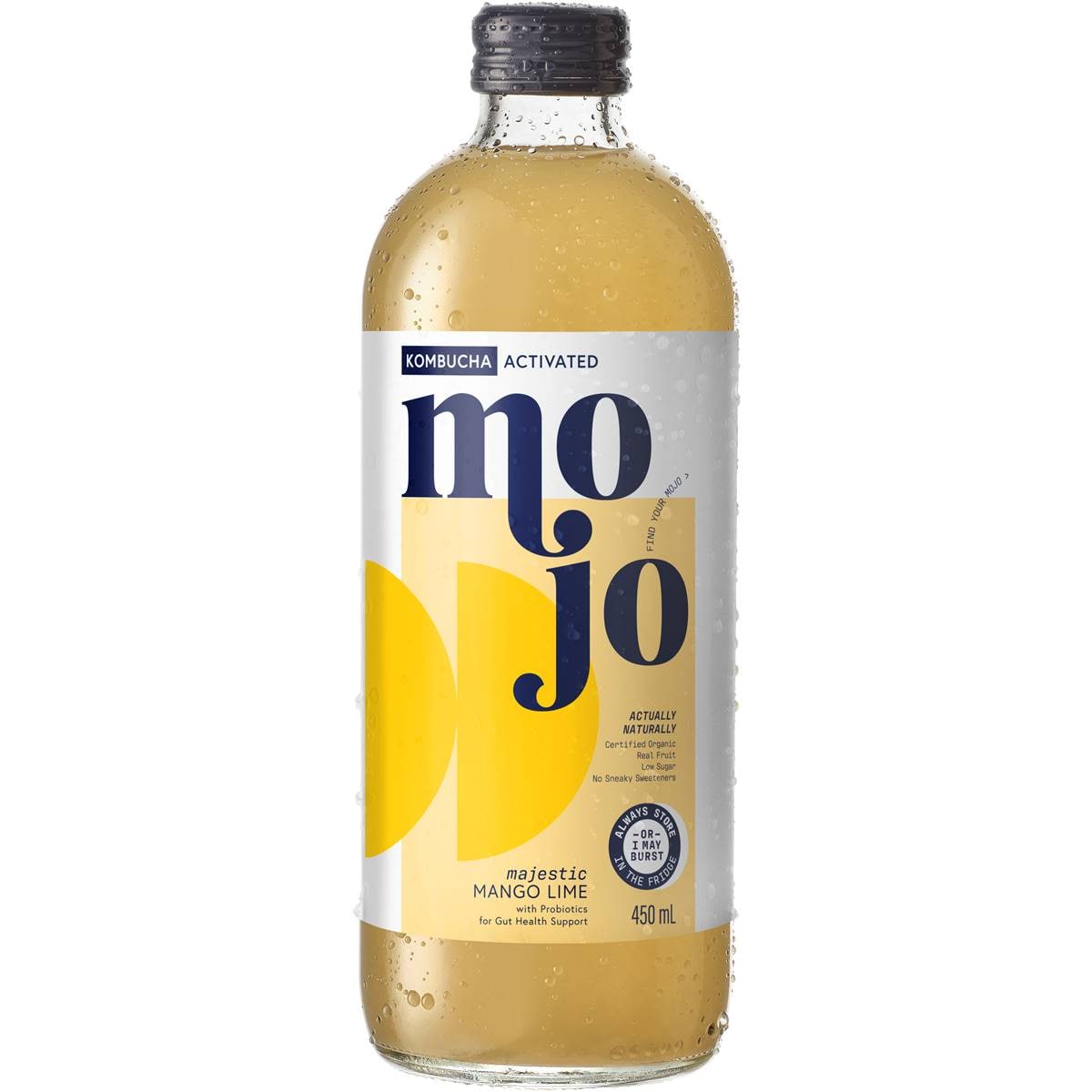 Calories in Mojo Kombucha Mango Lime calcount