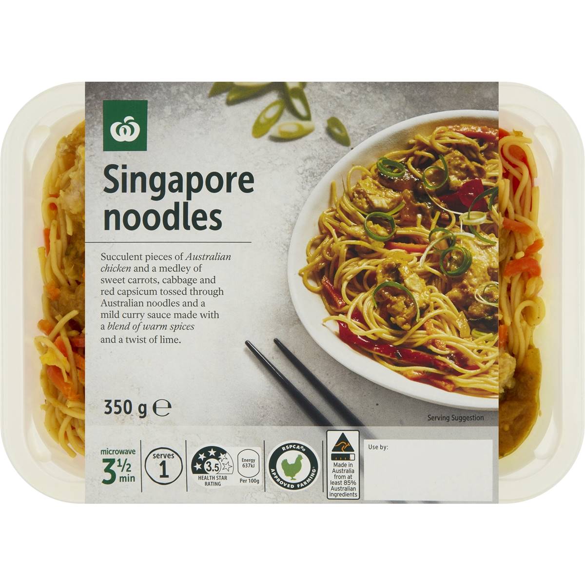 Calories in Woolworths Singapore Noodles