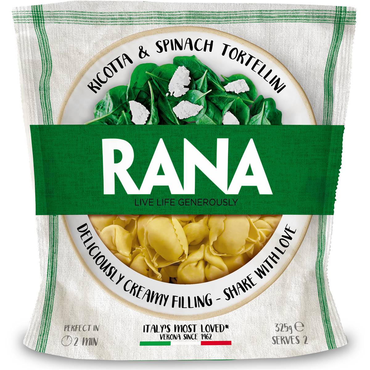 Calories in Rana Ricotta & Spinach Tortellini