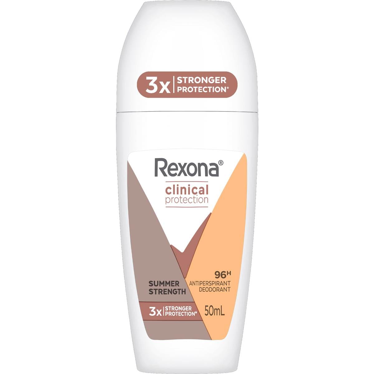 Rexona Women Clinical 96hr Deodorant Roll On Summer Strength 50mL