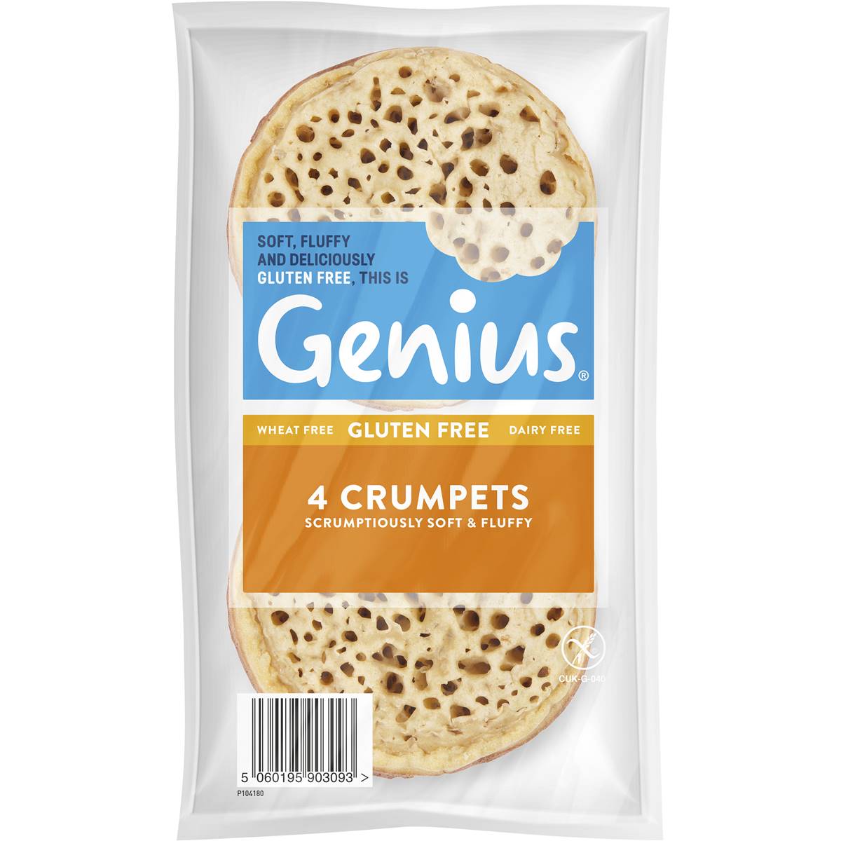 Calories in Genius Gluten Free Crumpets calcount
