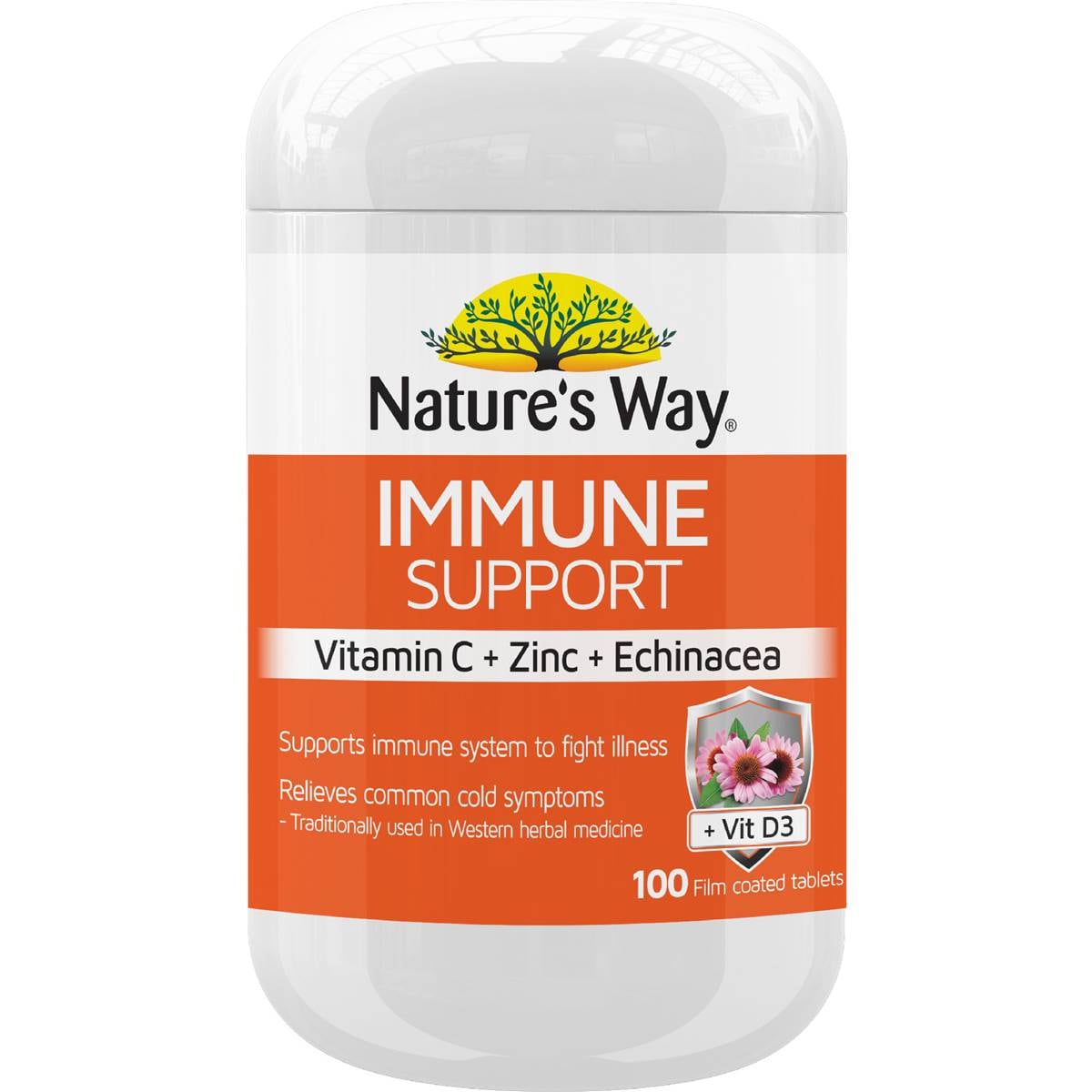 Nature's Way Vitamin C & Zinc & Echinacea Immune support 100 pack