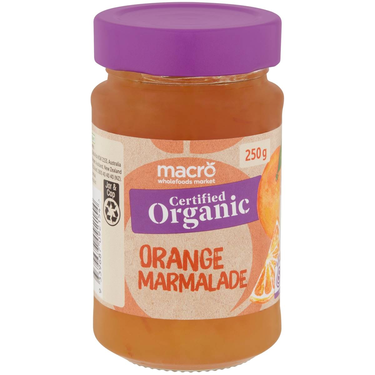 Calories in Macro Organic Orange Marmalade calcount