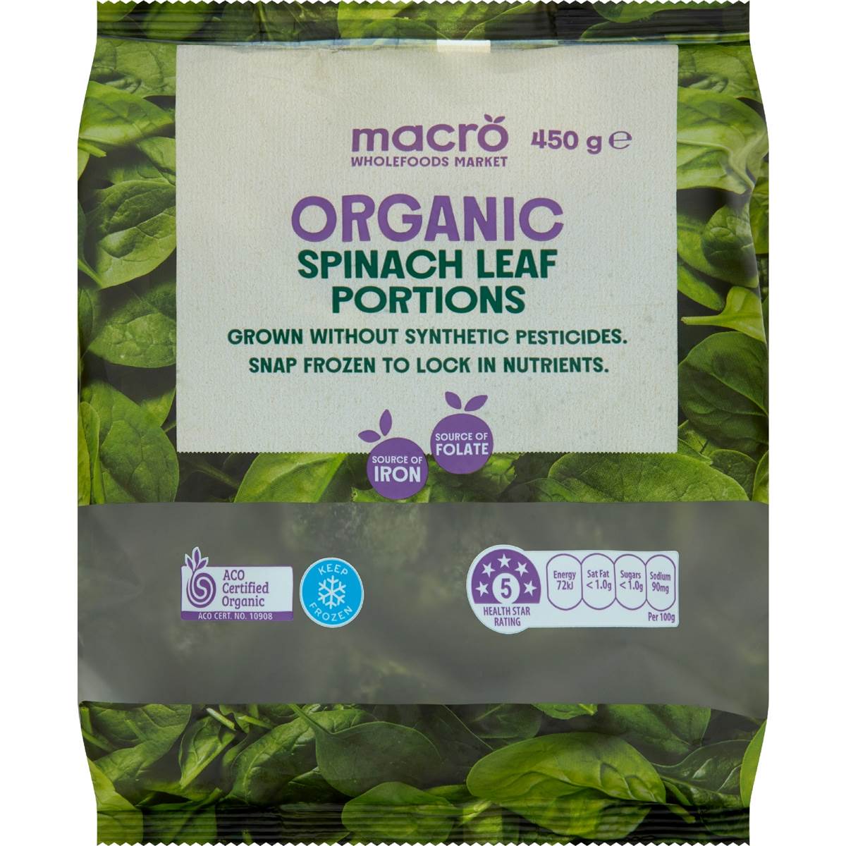 Calories in Logan Farm Chopped Leaf Spinach Calorie Counter Australia