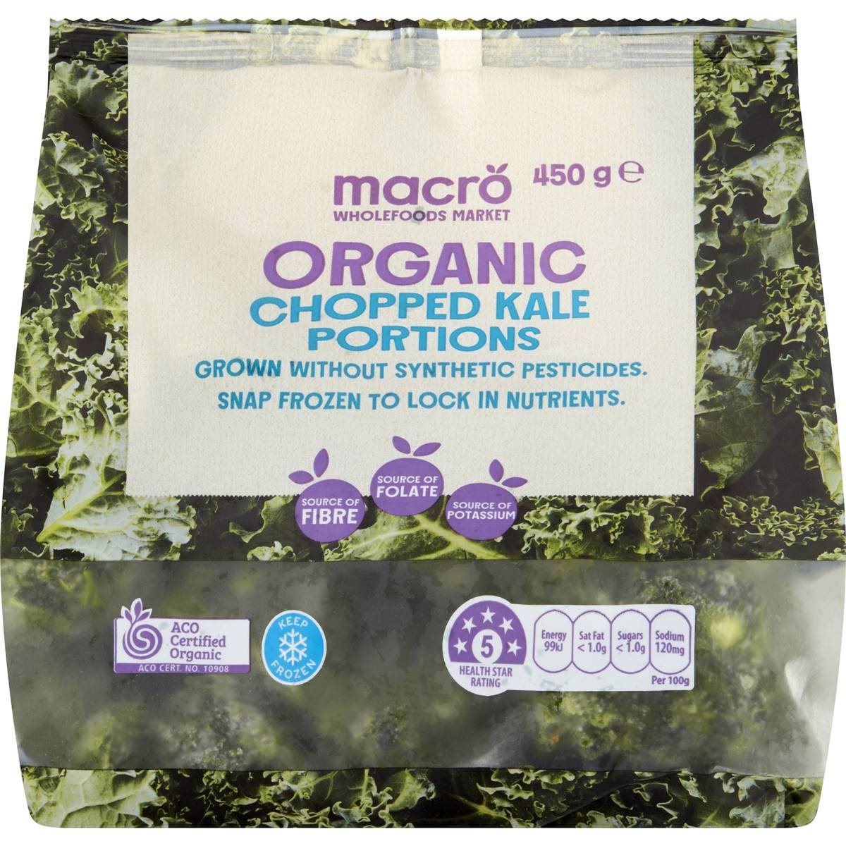 Calories in Macro Organic Chopped Kale Portions