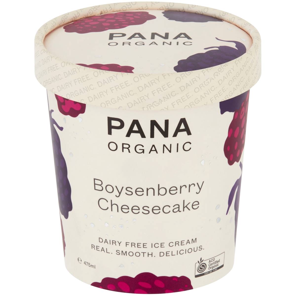 Calories in Pana Boysenberry & Cheesecake Dairy Free Frozen Dessert Tub