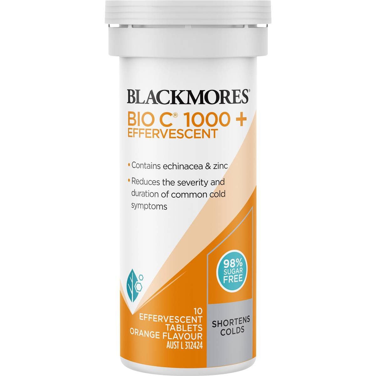 Blackmores Bio C 1000mg Echinacea + Zinc Effervescent Tablets 10 pack