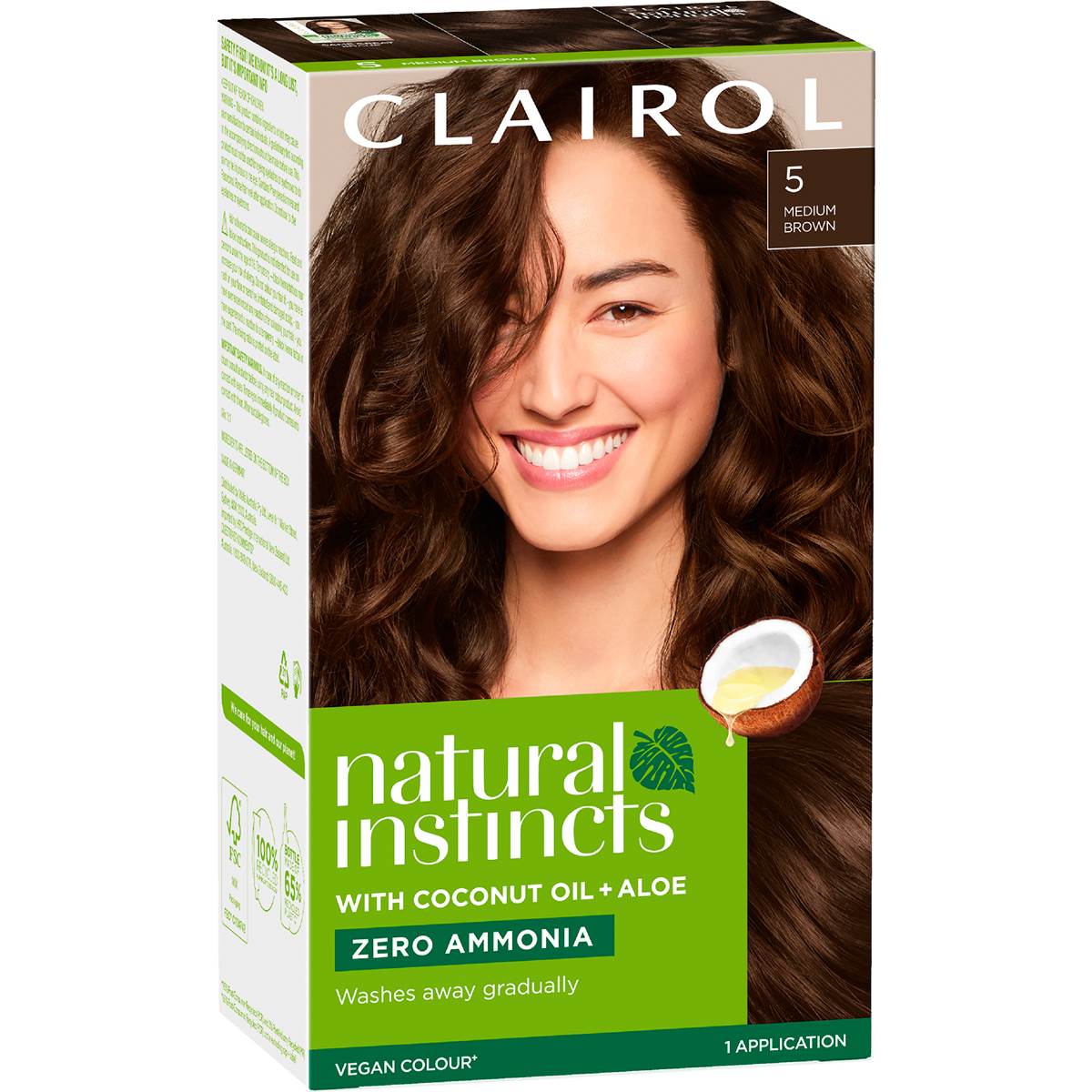 Clairol Natural Instincts Hair Colour 5 Medium Brown Semi Permanent each