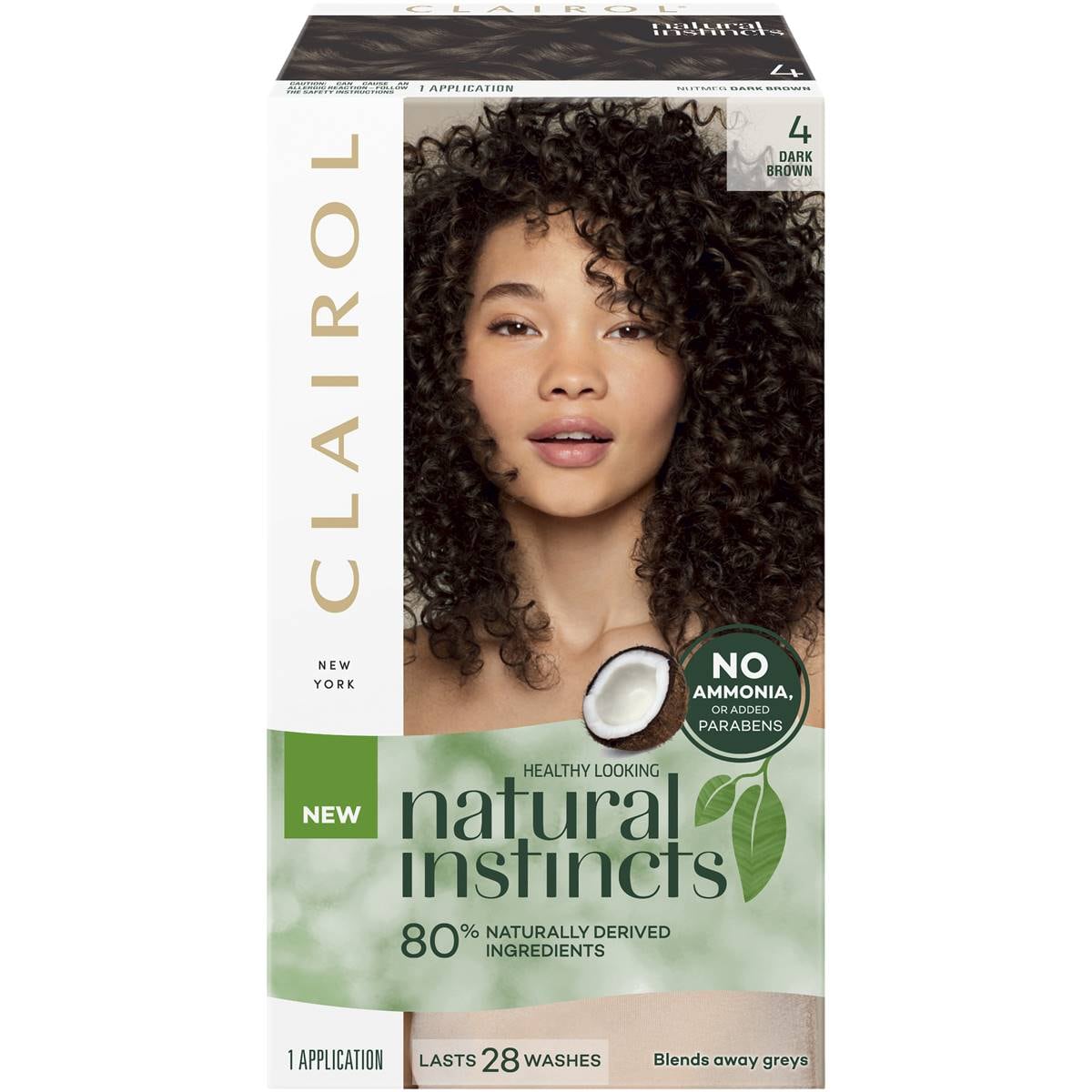 Clairol Natural Instincts Hair Colour 4 Dark Brown Semi Permanent each