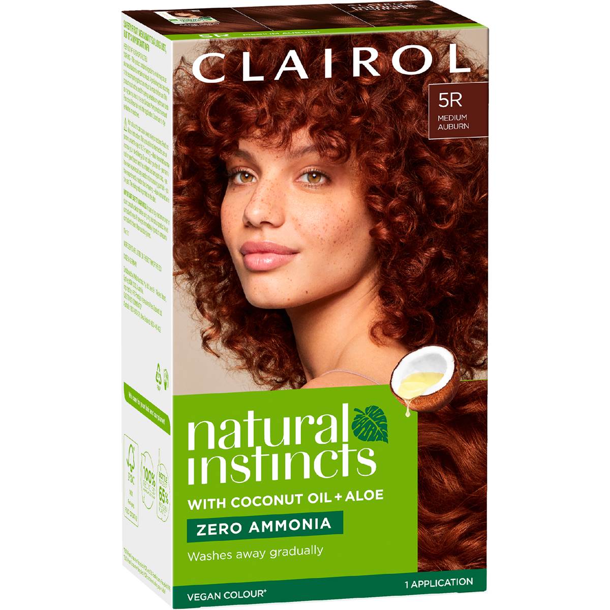 Clairol Natural Instincts Hair Colour 5R Auburn Semi Permanent each