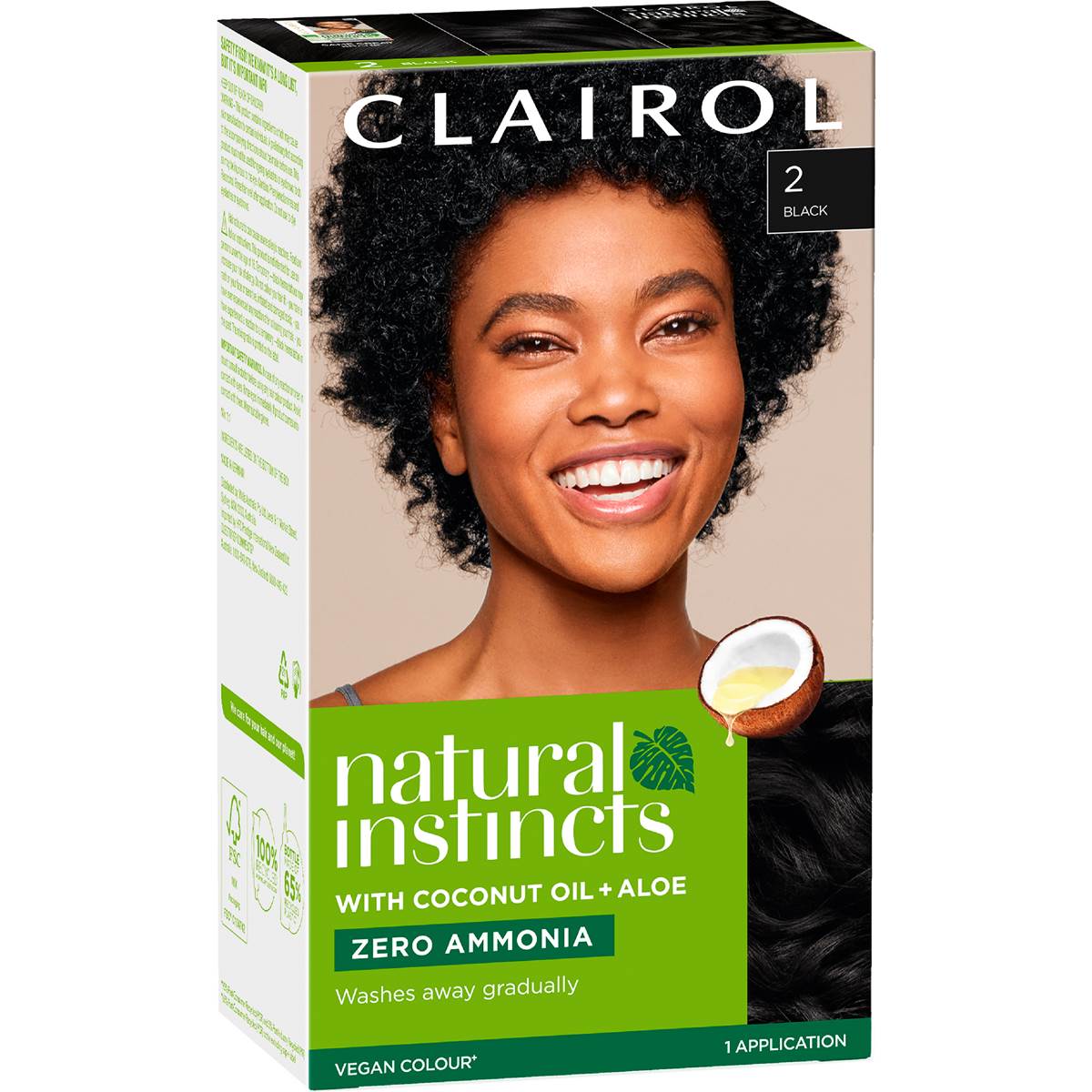Clairol Natural Instincts 2 Midnight Black Semi Permanent each
