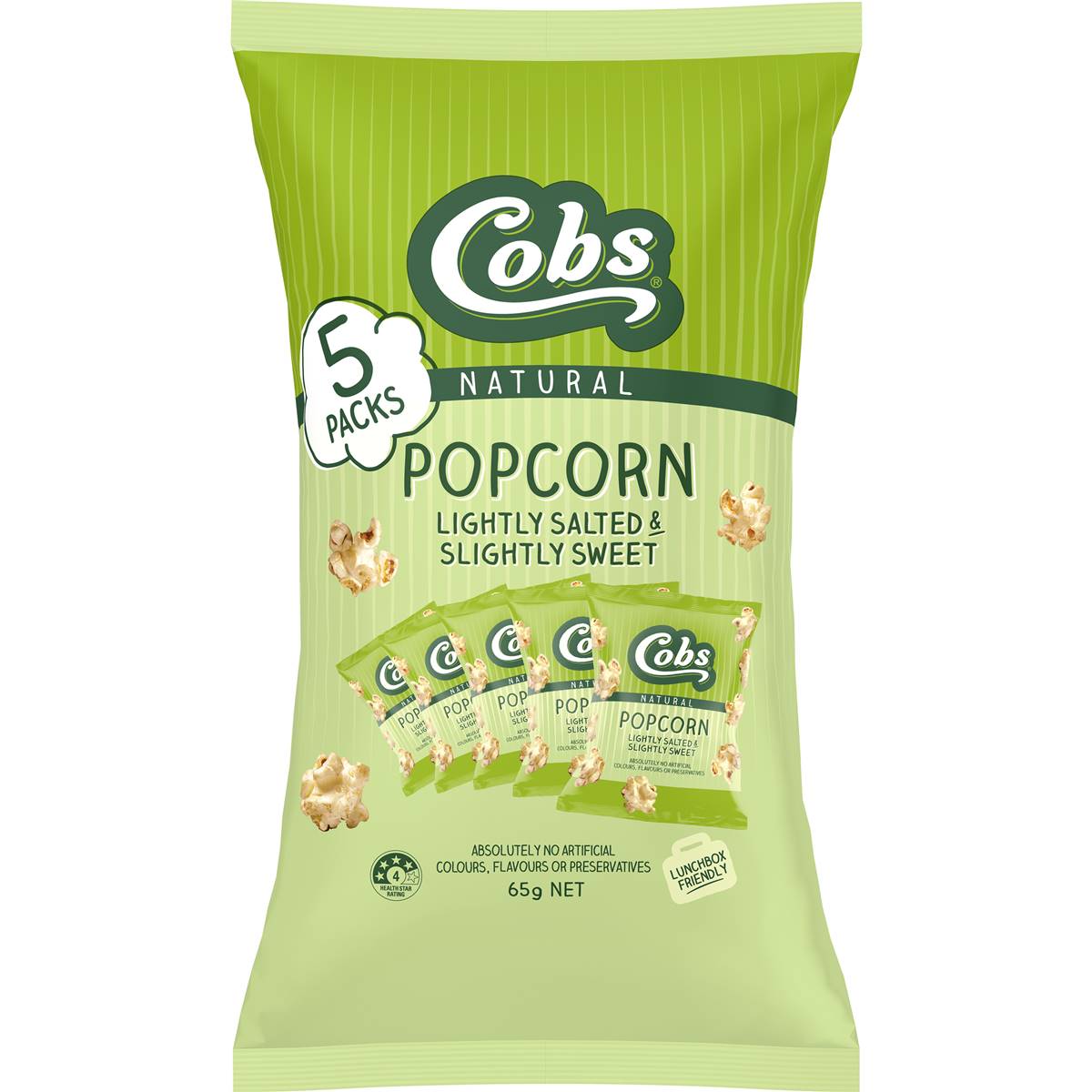 Calories in Cobs Popcorn Lightly Salted Slightly Sweet Gluten Free