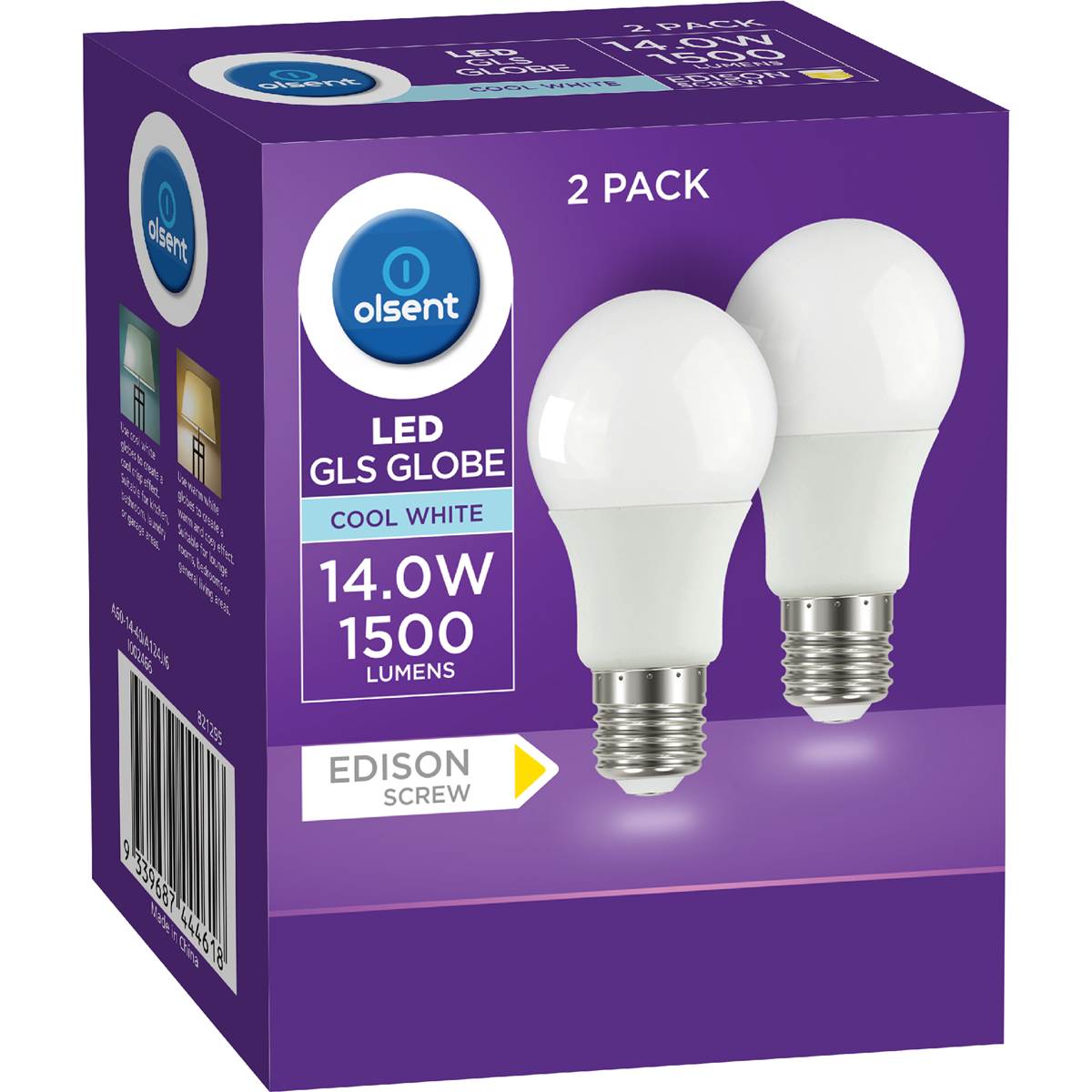 Olsent LED Gls Globe Es 14.0W 1500lm Cool White
