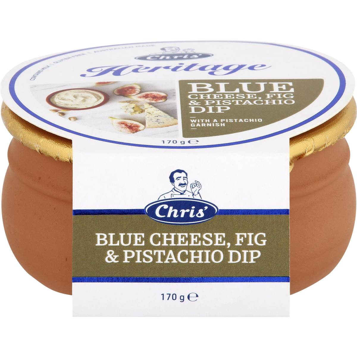 Chris' Heritage Dips Blue Cheese Fig & Pistachio