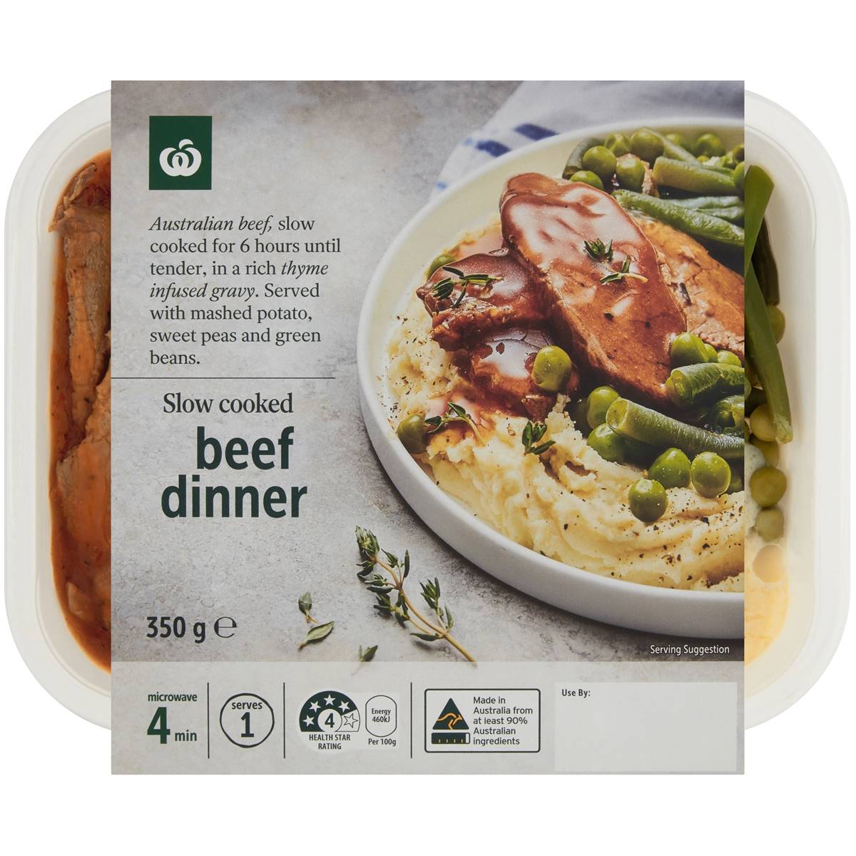 Calories in Woolworths Slow Cooked Beef Dinner calcount