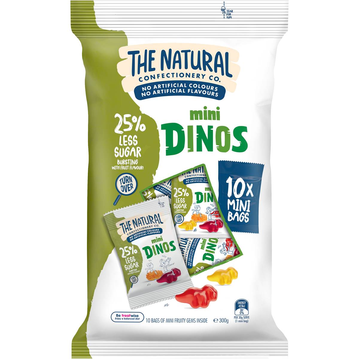 The Natural Confectionery Co. Dinos Share Pack Reduced Sugar