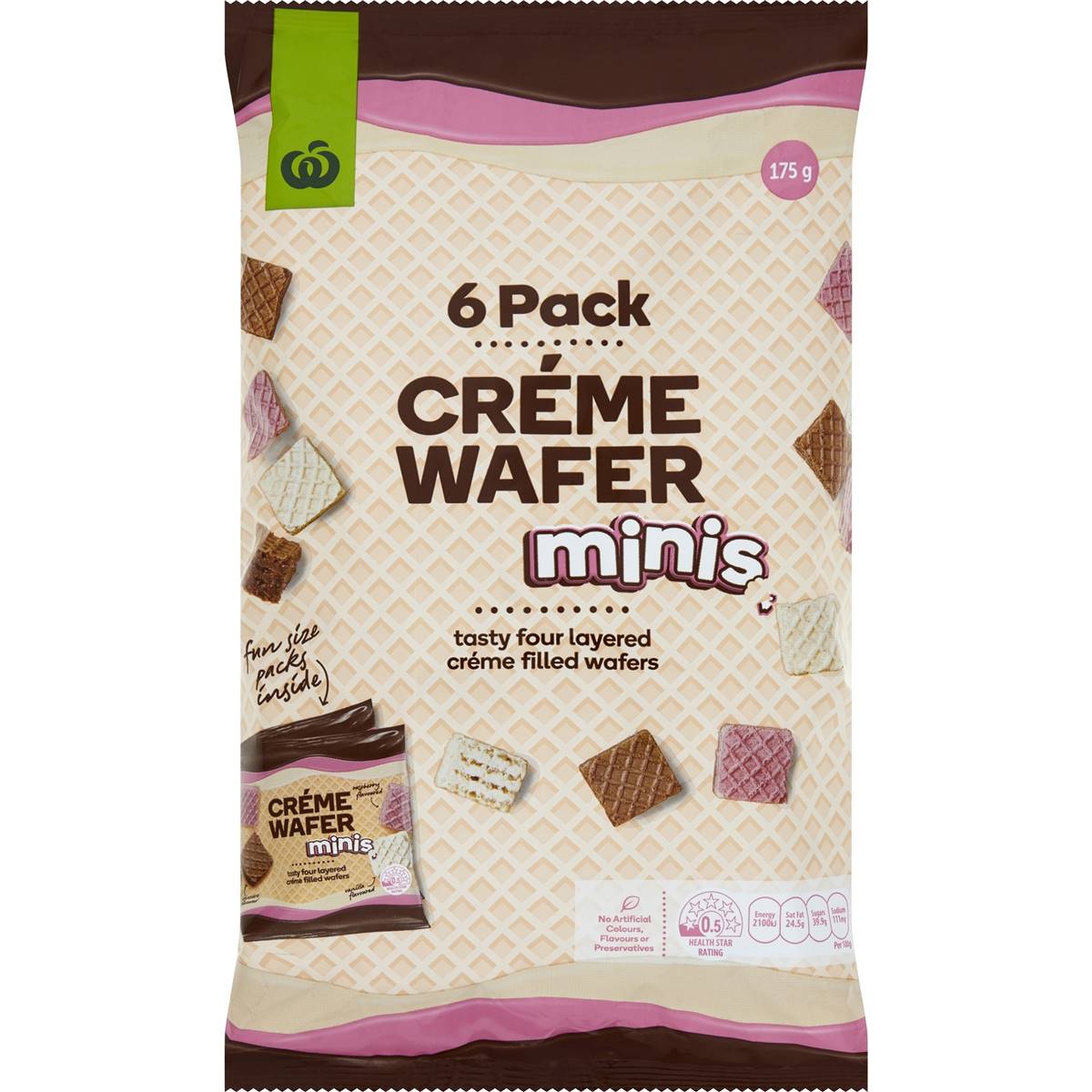 Calories in Woolworths CrÃ¨me Wafer Minis