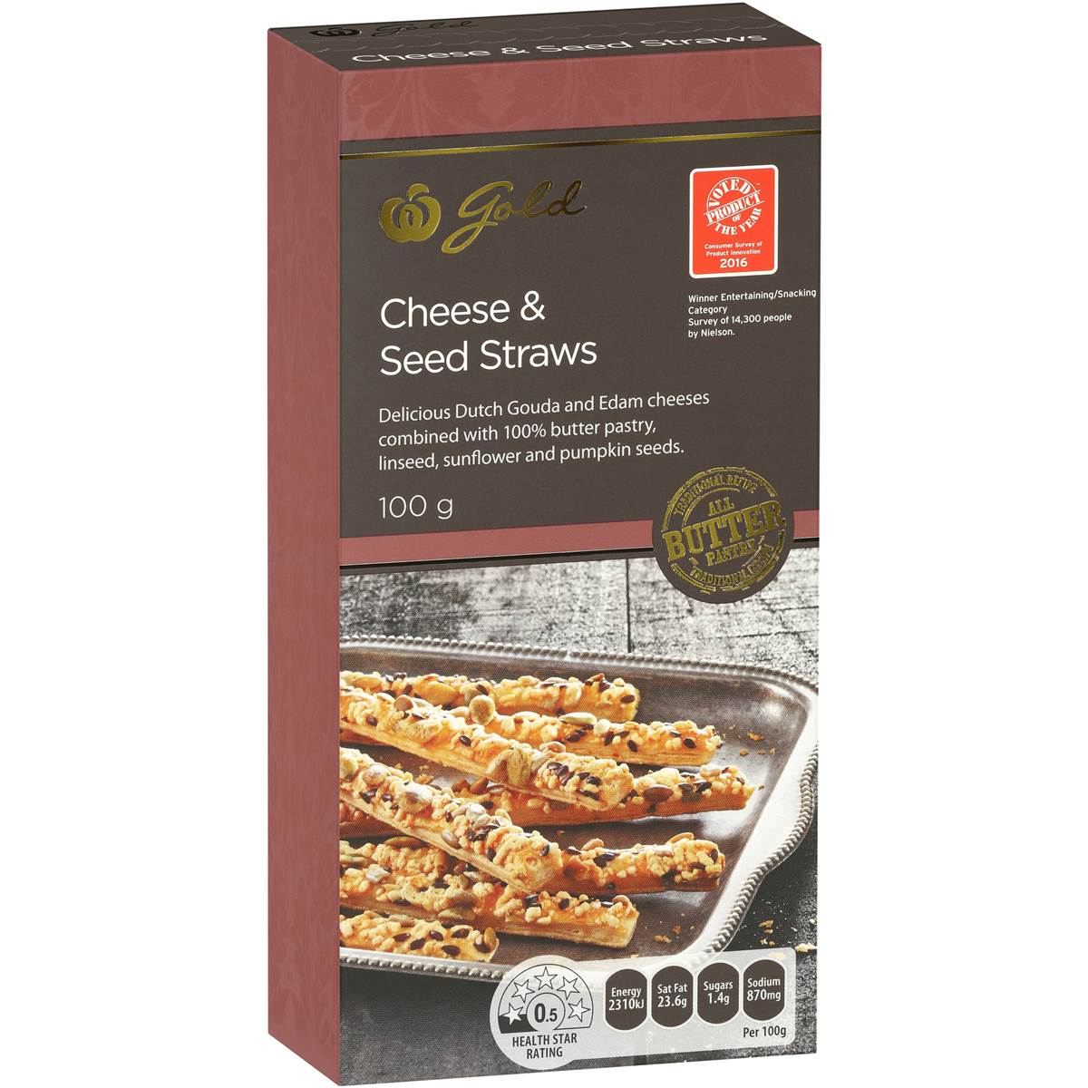 Woolworths Gold Linseed Sunflower & Pumpkin Seed Gouda & Edam Butter