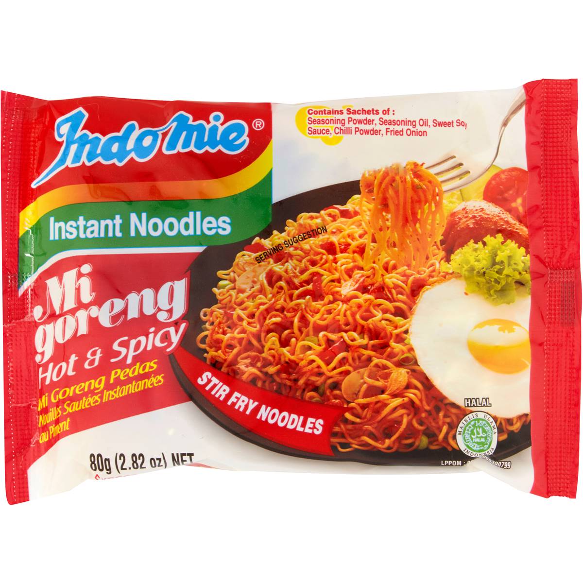Calories in Indomie Mi Goreng Hot & Spicy Instant Noodles Calorie