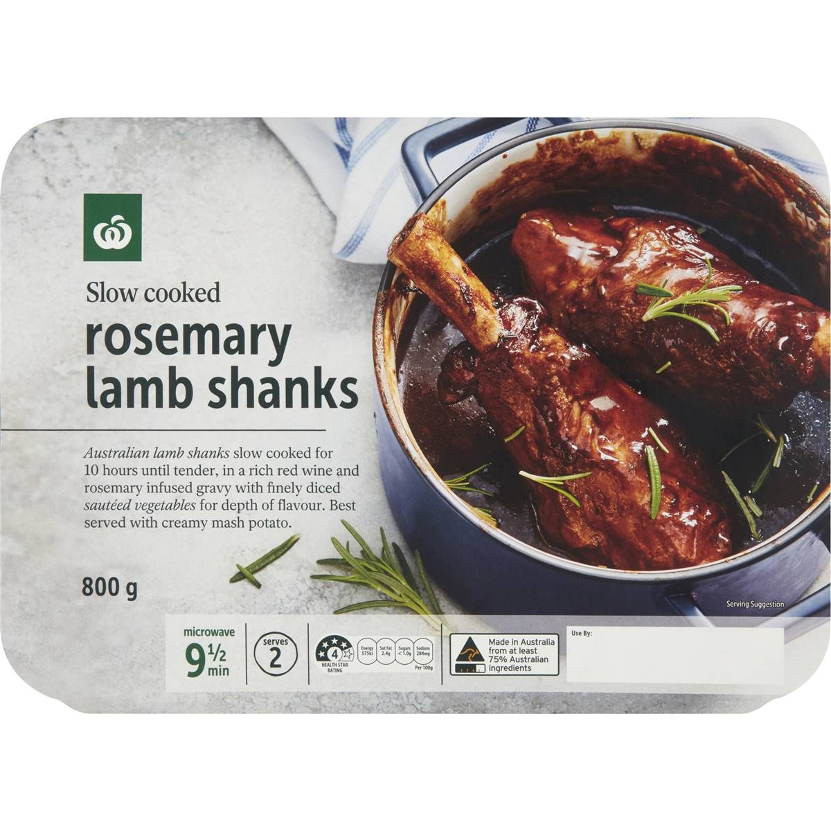 Calories in Woolworths Rosemary Lamb Shanks