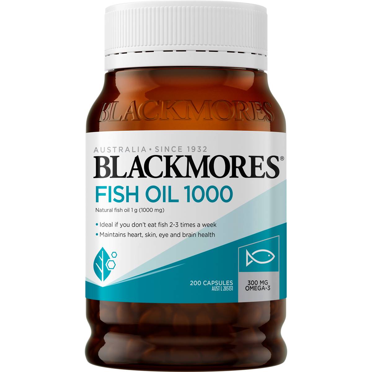 Blackmores Fish Oil 1000mg Omega-3 Capsules 200 pack