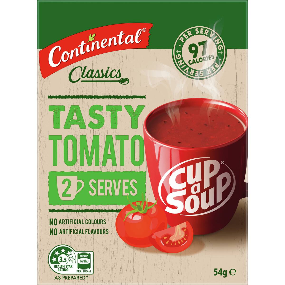 Calories in Continental Cup A Soup Tasty Tomato calcount