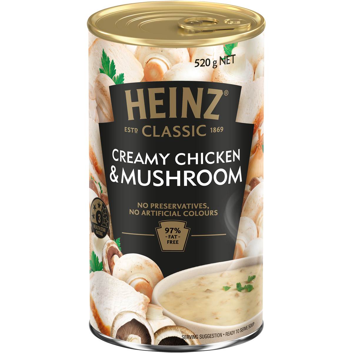 Calories In Heinz Classic Canned Soup Creamy Chicken And Mushroom Calcount 5974