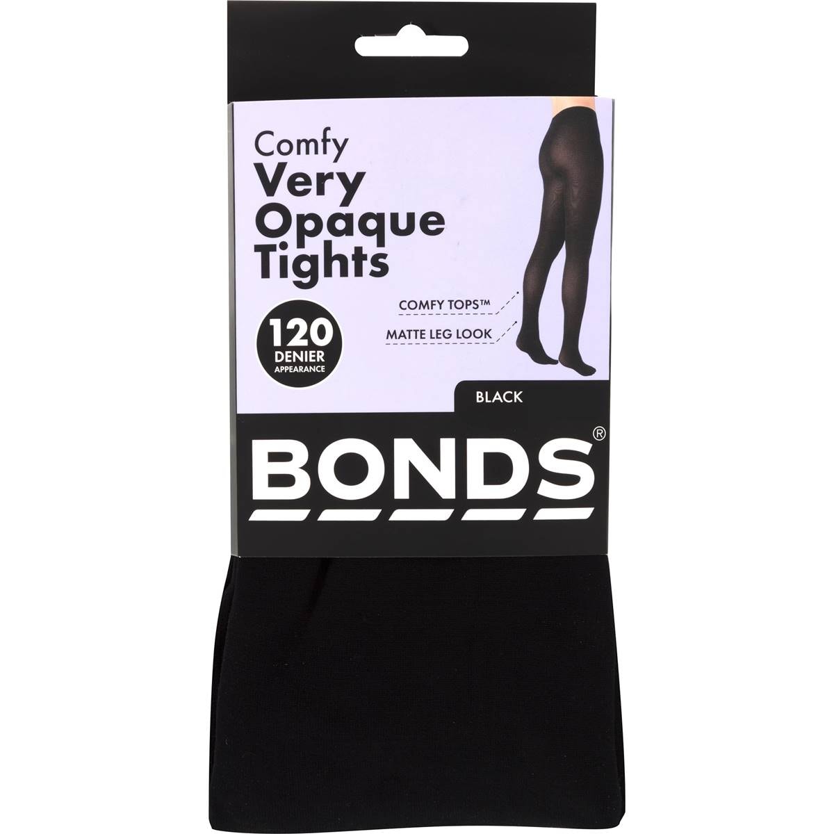 Bonds Comfy Tops Very Opaque Tights Black Sml-Med