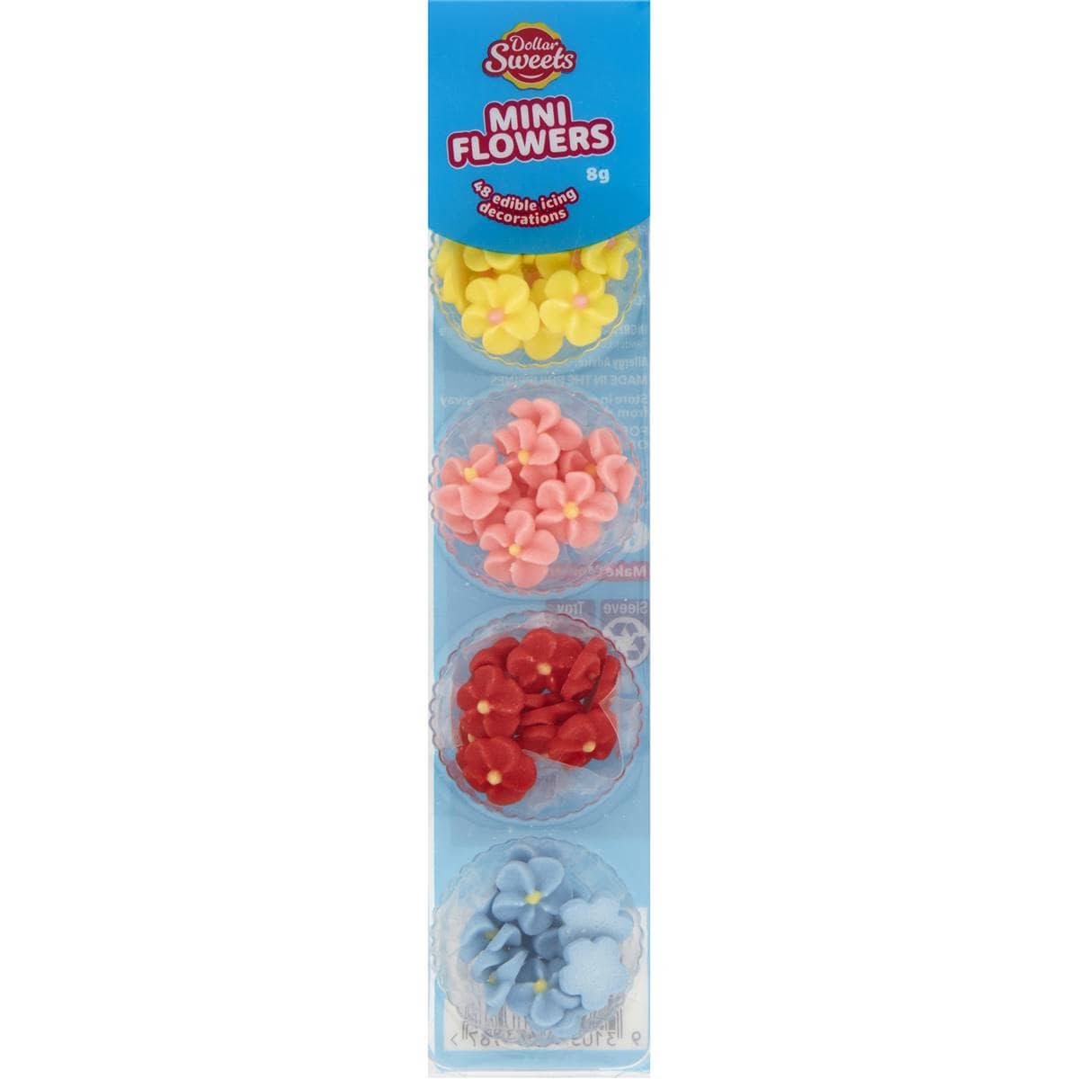 Dollar Sweets Mini Flowers Icing Cake Decorations