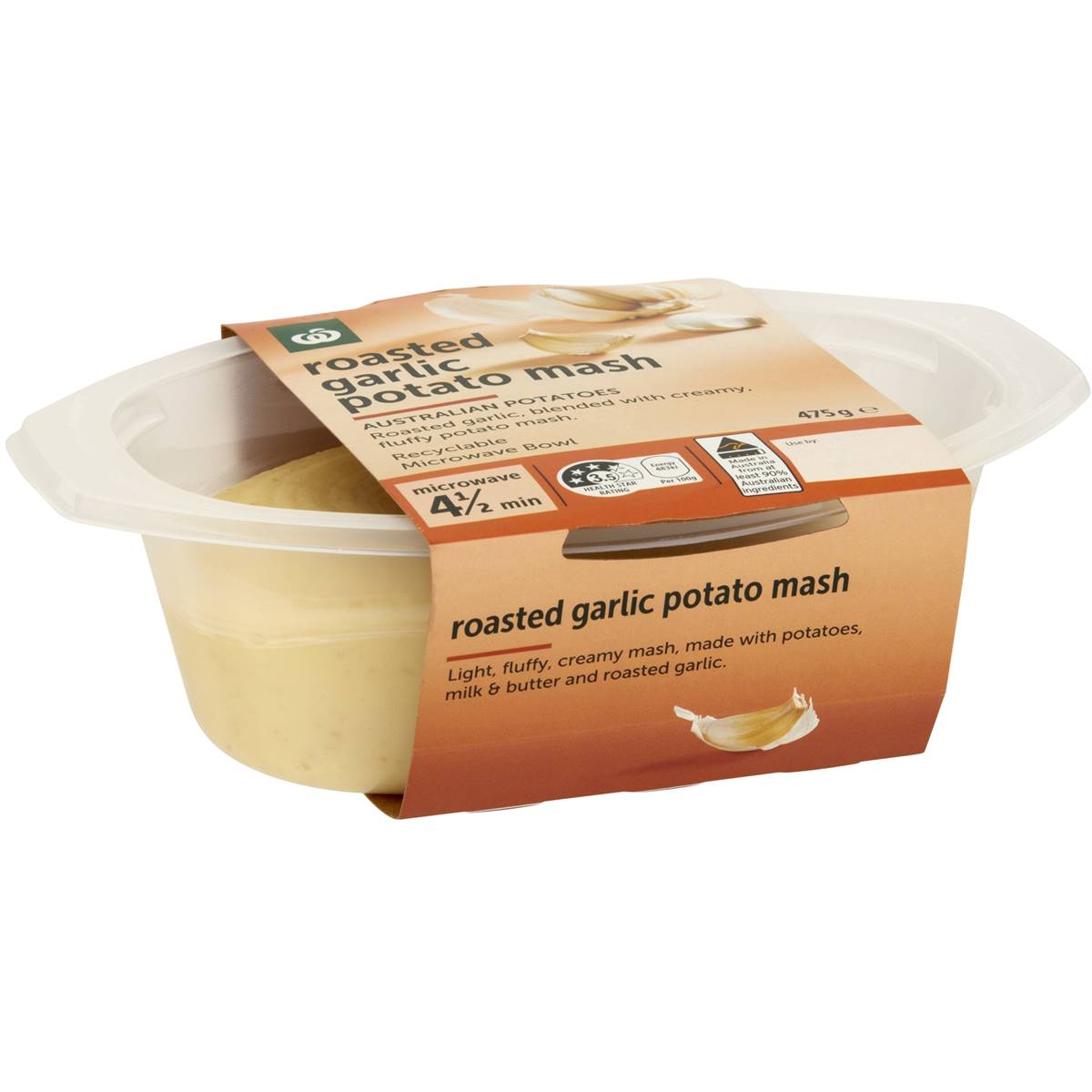 Calories in Woolworths Roasted Garlic Mash Null