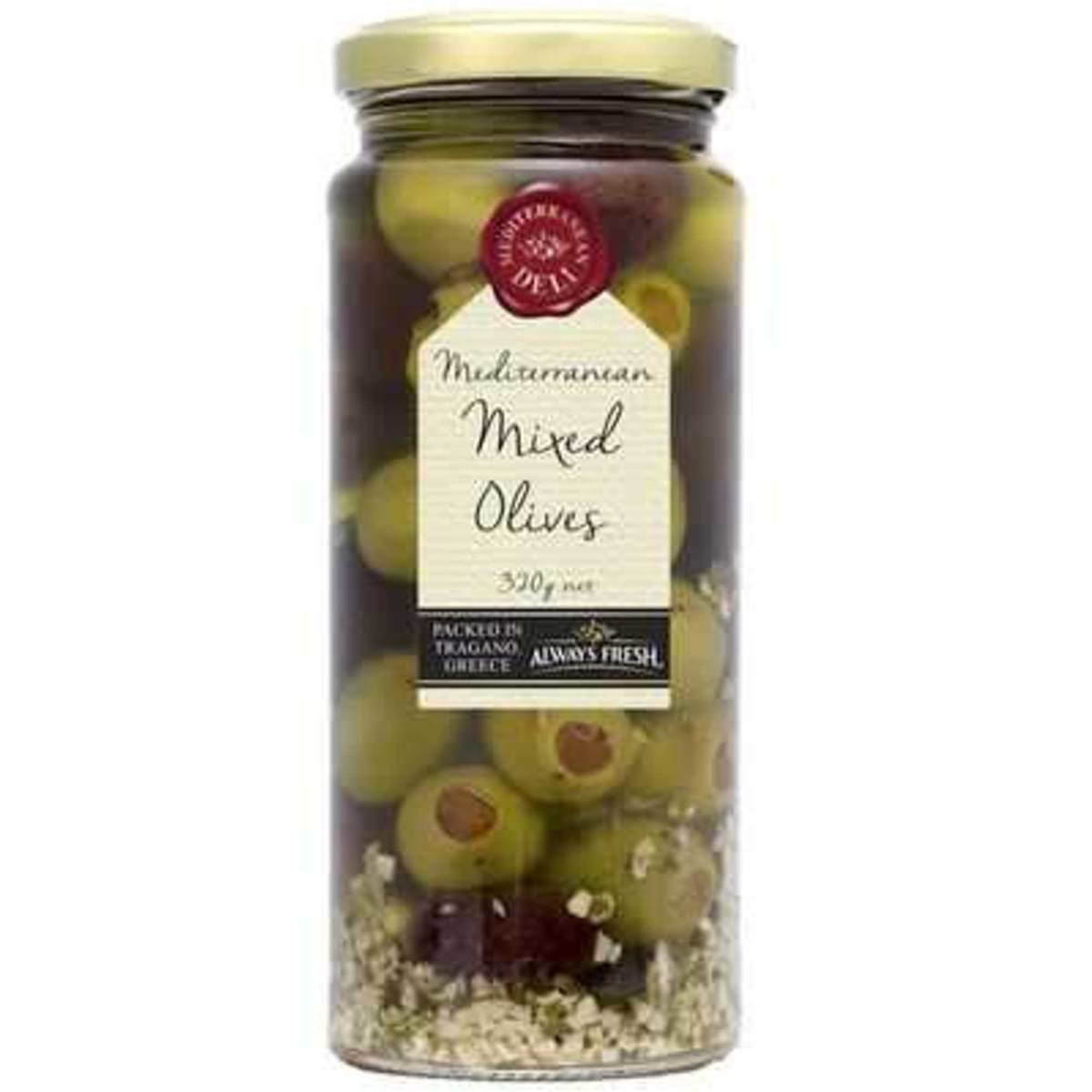 Always Fresh Olives Mixed Mediterranean Deli 320g Woolworths