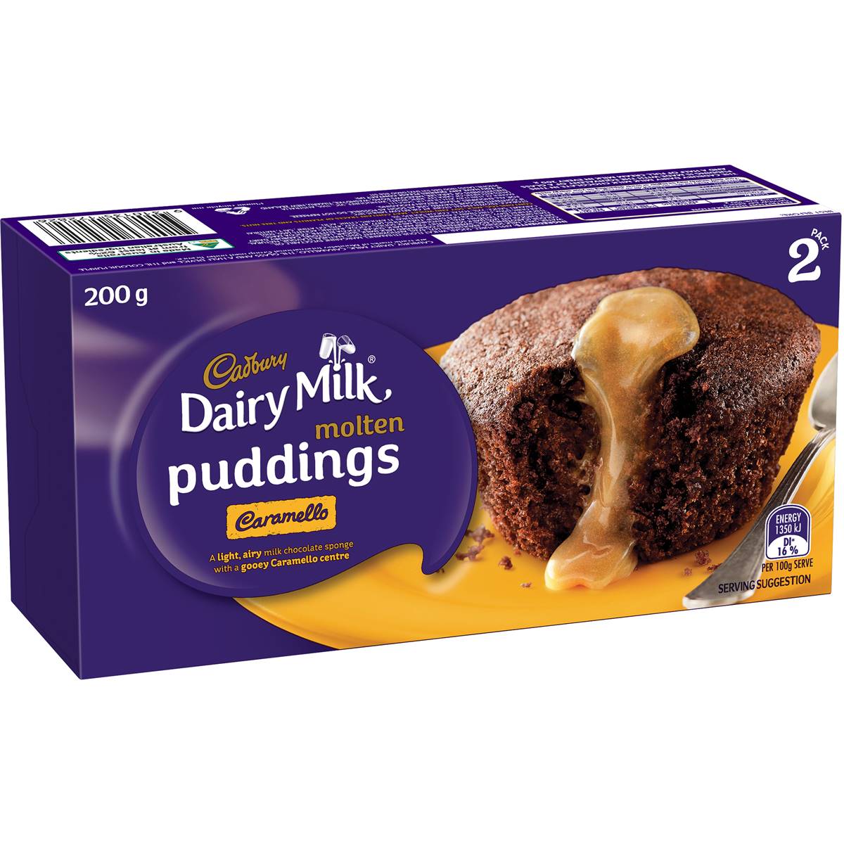 Calories in Cadbury Dairy Milk Molten Pudding Caramello calcount