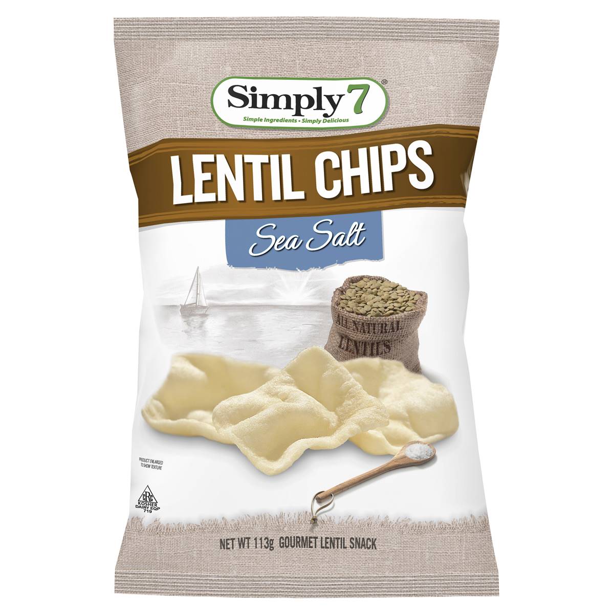 Calories in Simply 7 Lentil Chips With Sea Salt calcount